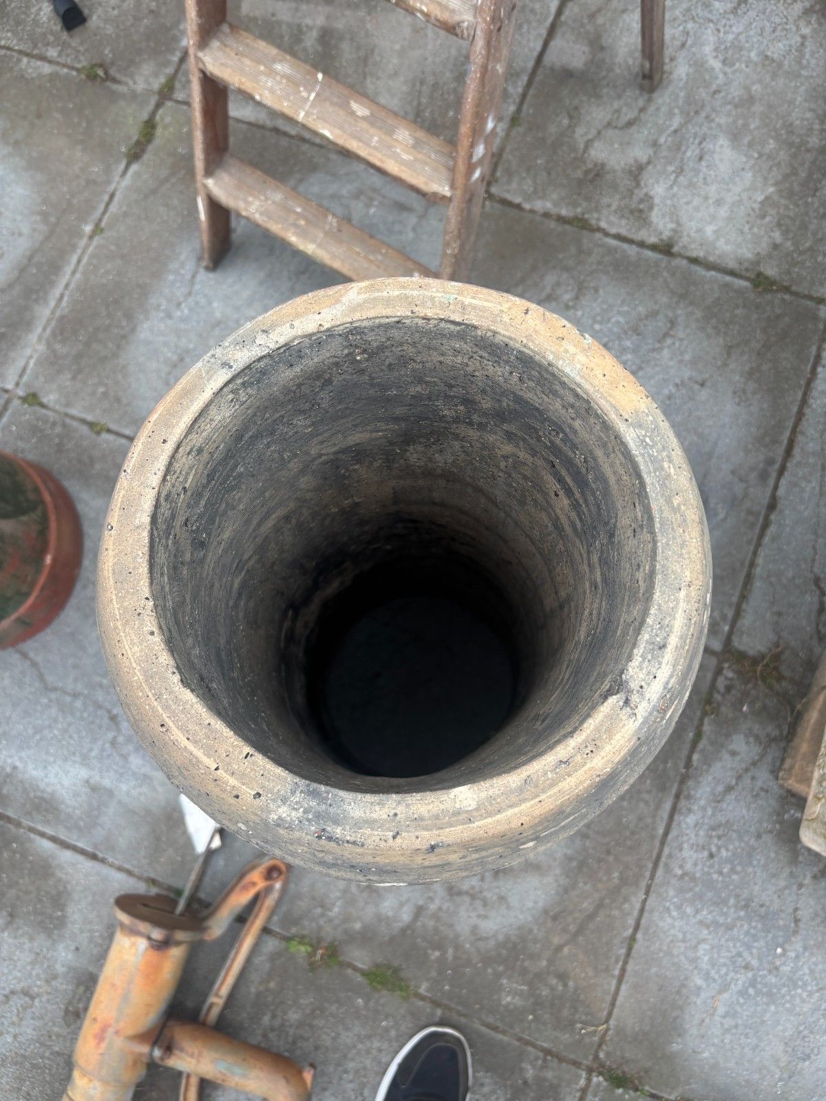 Antique Large Terracotta Chimney Pot photo buy