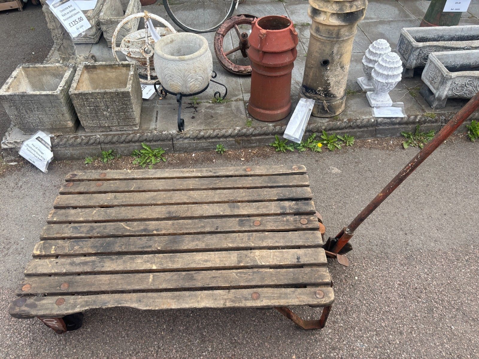 Vintage Slingsby London Industrial Turnable Trolley Cart photo 195.0