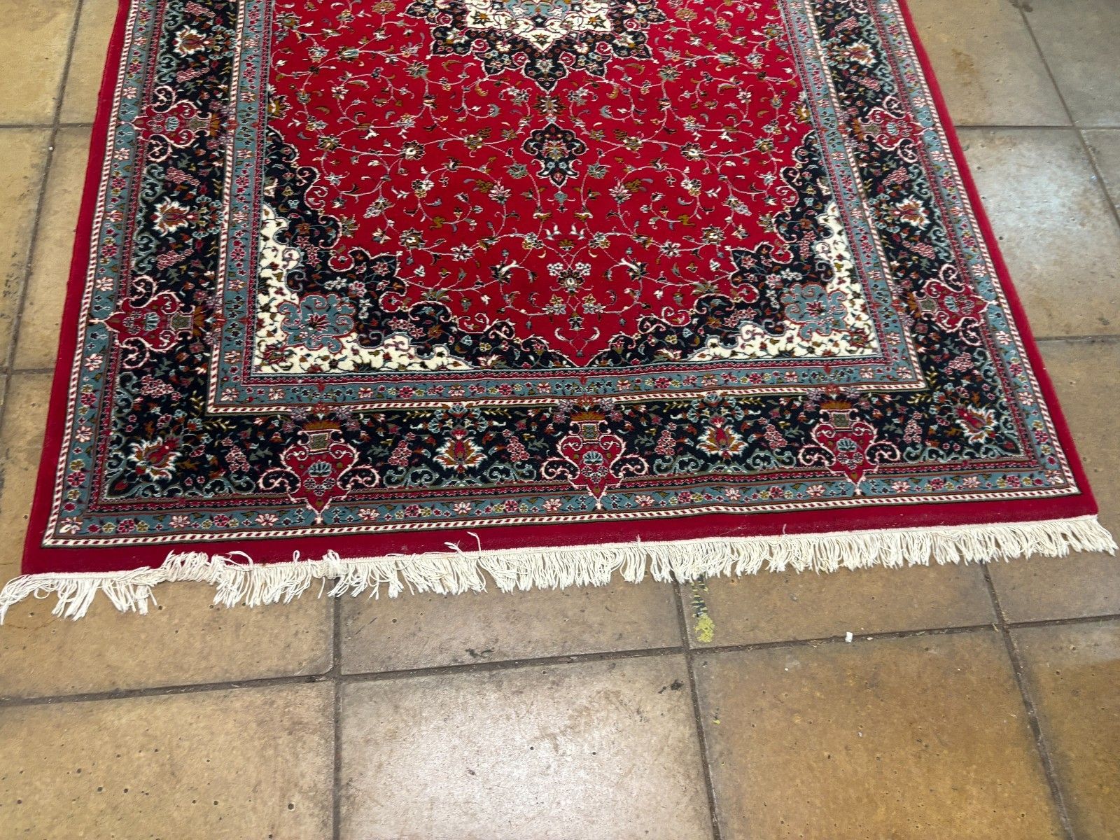 Textiles 1990's Handmade Hand Knotted Shahin Large Rug photo