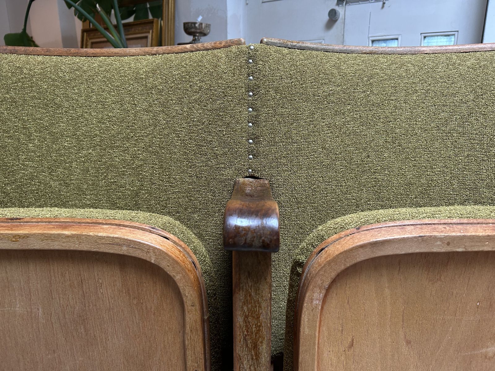 Vintage Mid Century German Cinema/Lecture Chairs (Row Of 3) photo Furniture