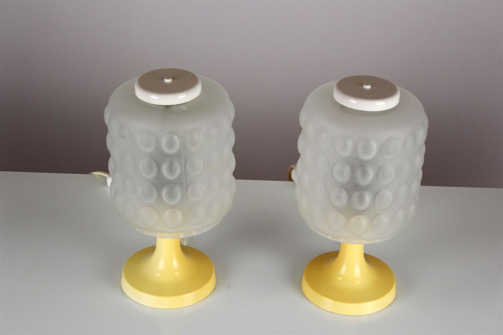 Pair Of Space Age Table Lamps By Elektroinstala Děčín, Czechoslovakia, 1970s photo for sale