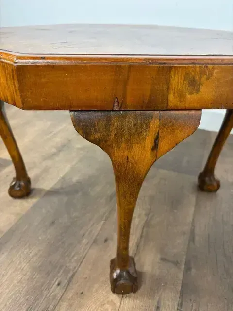 photo furniture Art Deco Octagonal Claw & Ball Coffee Table
