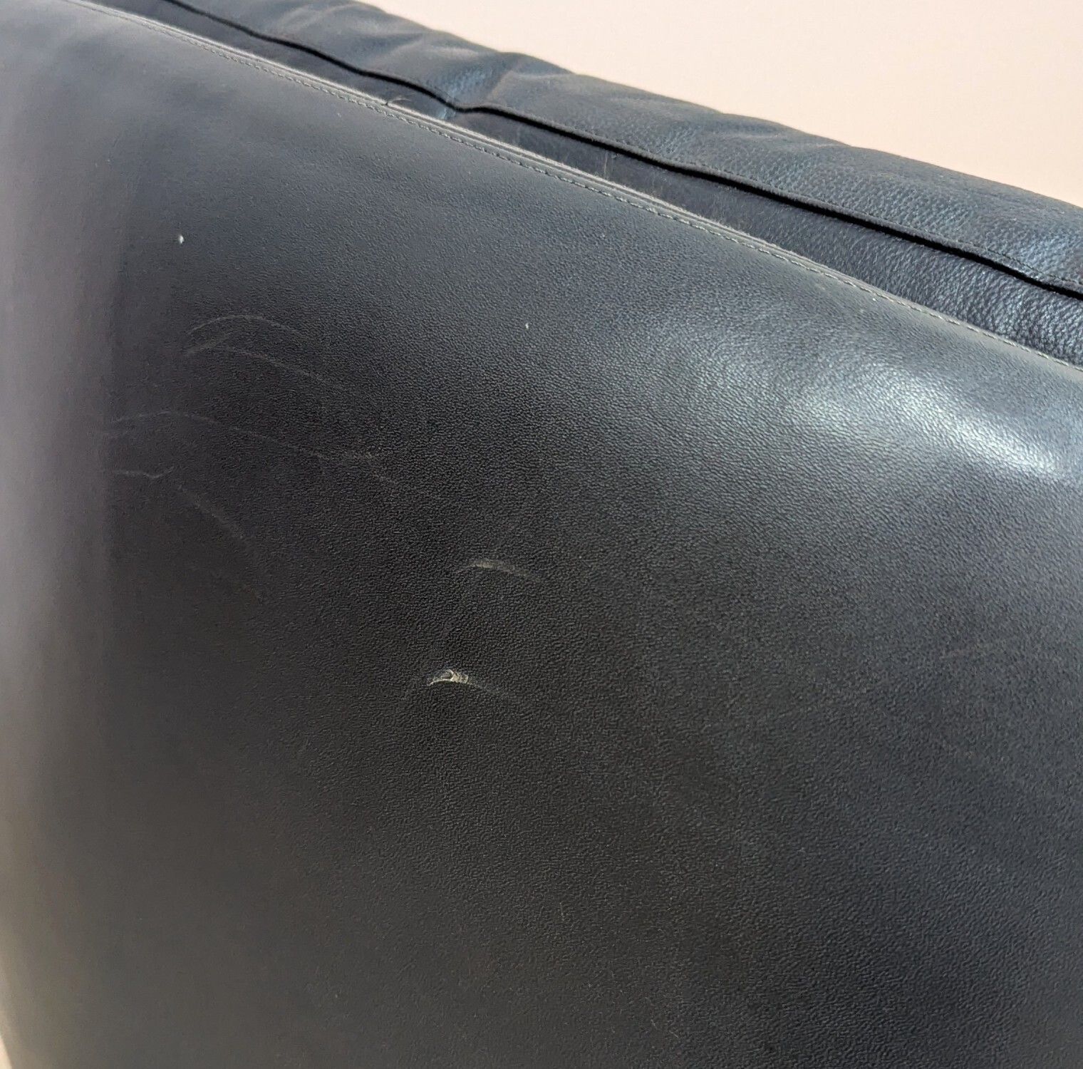 Midcentury Danish Black Leather Swivel Lounge Chair photo vinterior