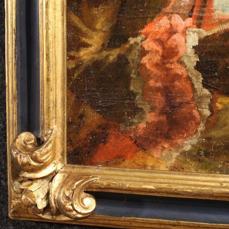 photo for sale Peinture française, portrait d'une femme à la lettre, datée 1979