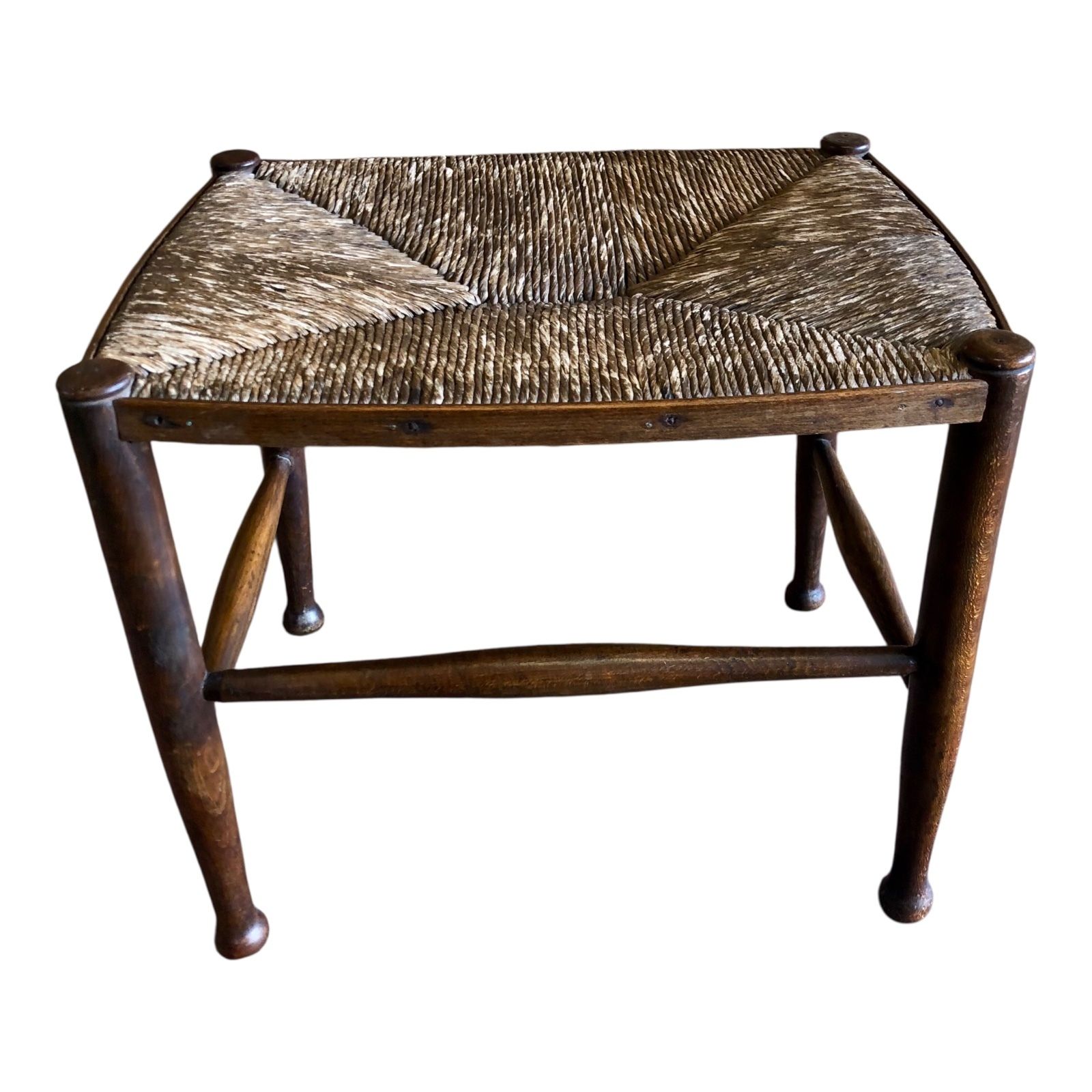 Antique Stool With Rush Seat photo for sale