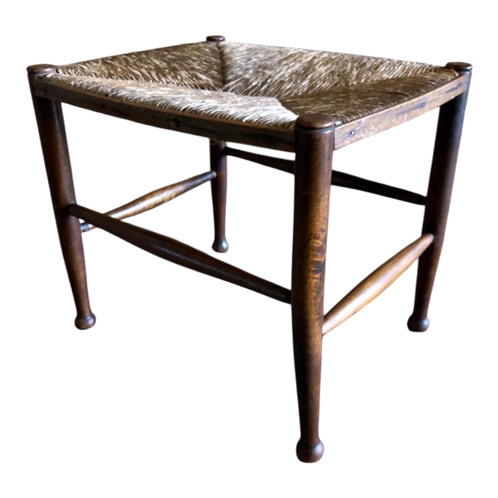 Antique Stool With Rush Seat photo 149.0