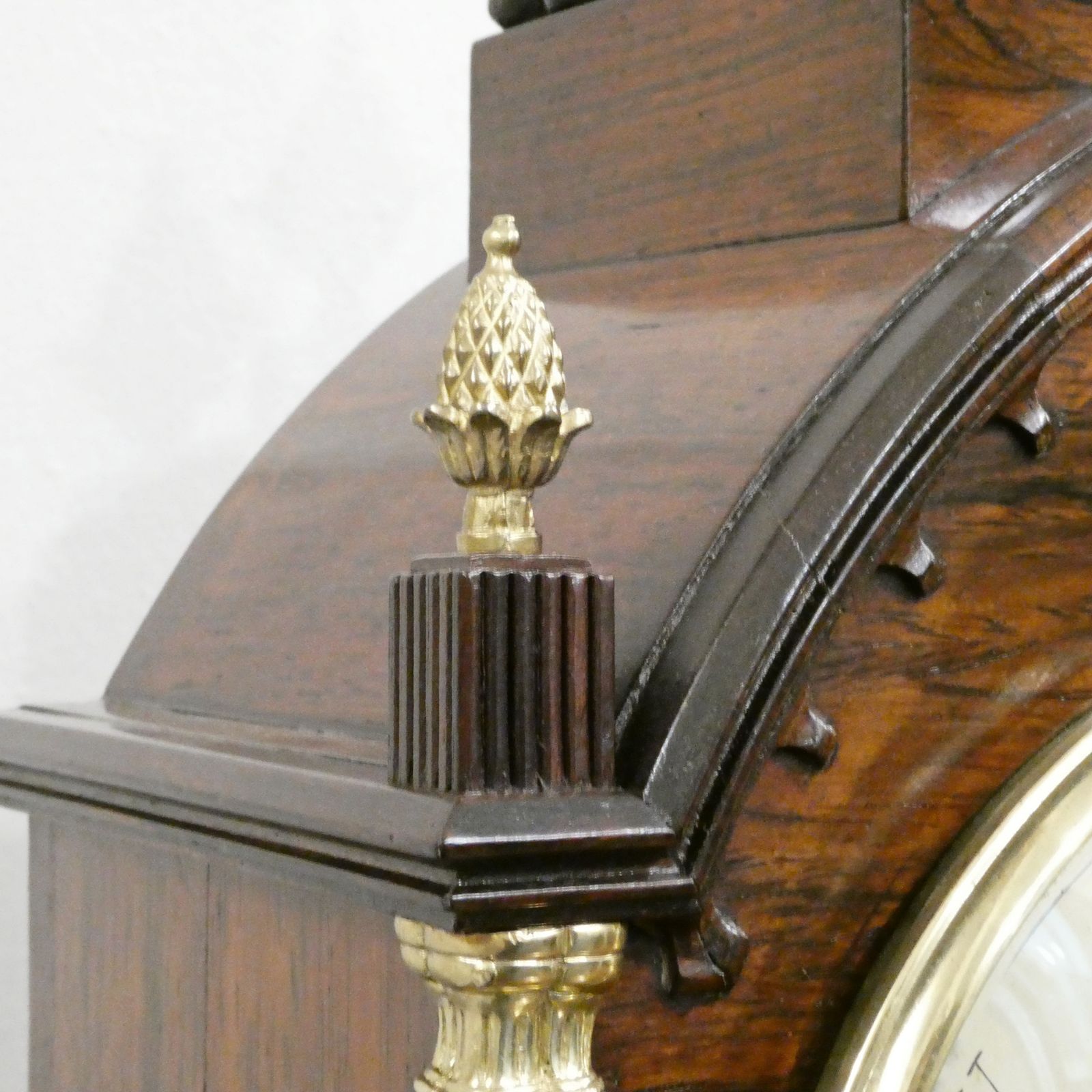 William IV Rosewood Gothic Revival Bracket Clock By Barber & North Of York photo vintage