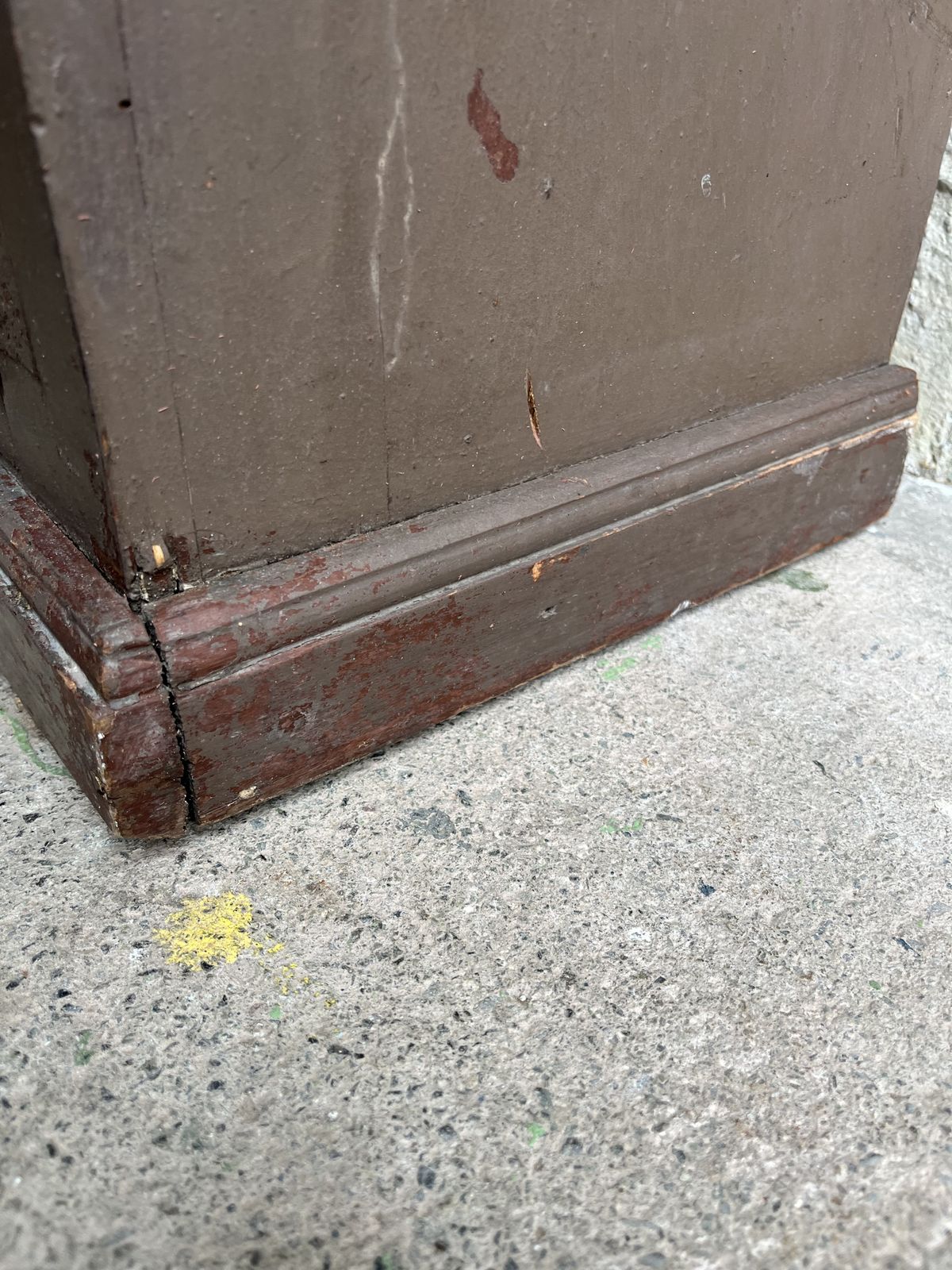 photo for sale 19th Century Rustic French Small Cupboard In Original Brown Paint
