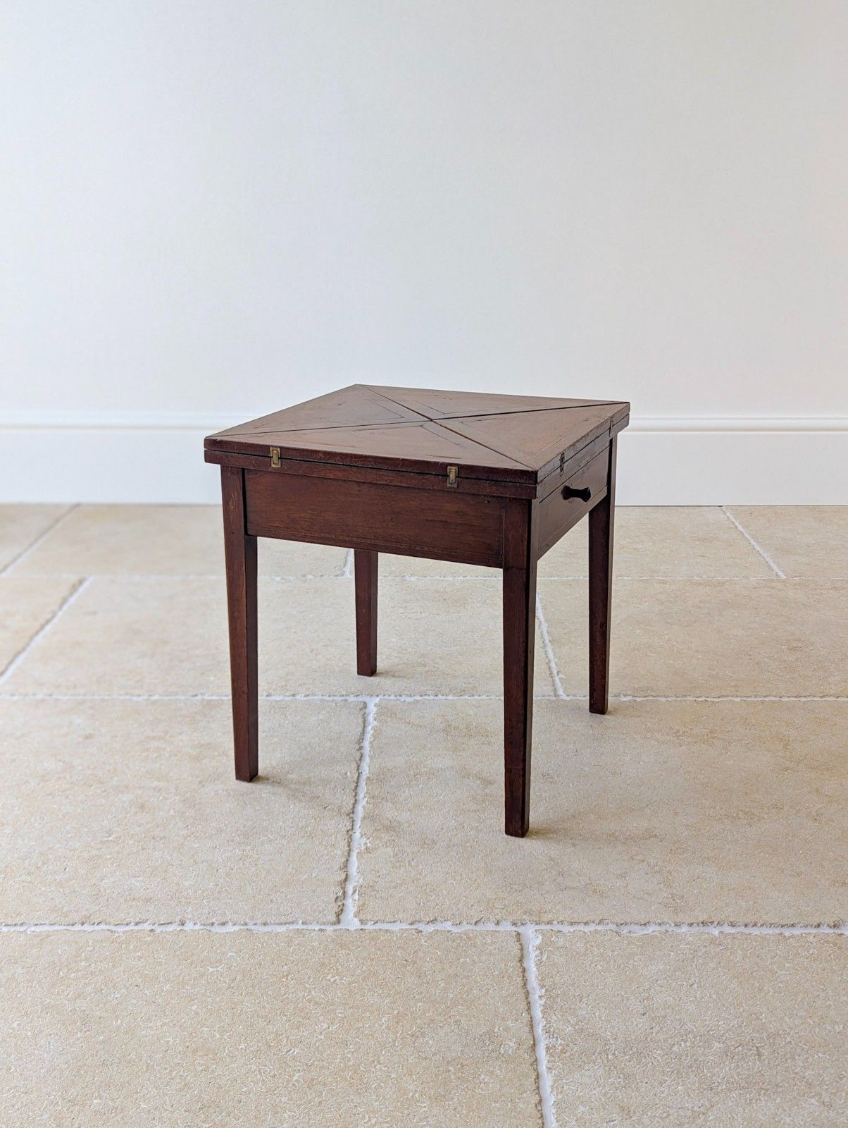 photo for sale Antique Edwardian Mahogany Diminutive Envelope Card Table C.1910