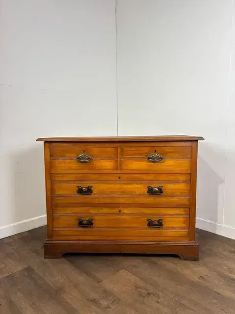 photo for sale Art Nouveau Style Satin Walnut Chest