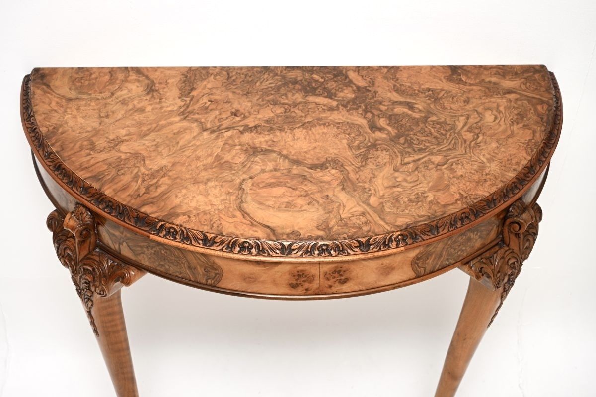 photo for sale Pair Of Antique Burr Walnut Console Tables