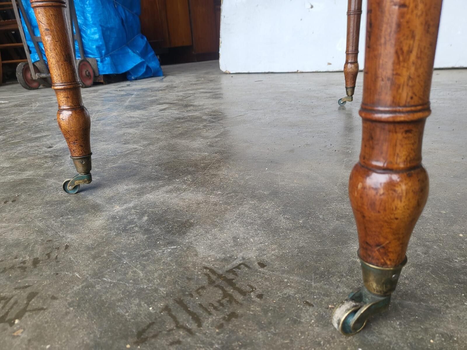photo furniture Antique Regency Inlaid Pembroke Drop Leaf Dining Occasional Table Drawer