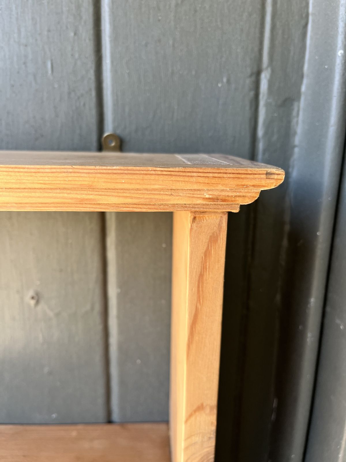 Simple Small 1960’s Pine Hanging Wall Shelves photo 110.0