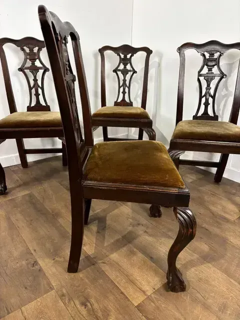 Victorian Set Of Four Mahogany Dining Chairs photo Furniture