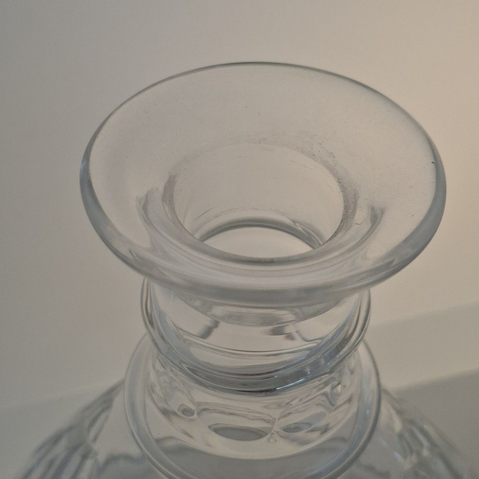 Pair Of Stuart Crystal Decanters Conical Cut Glass Vintage photo 60.0