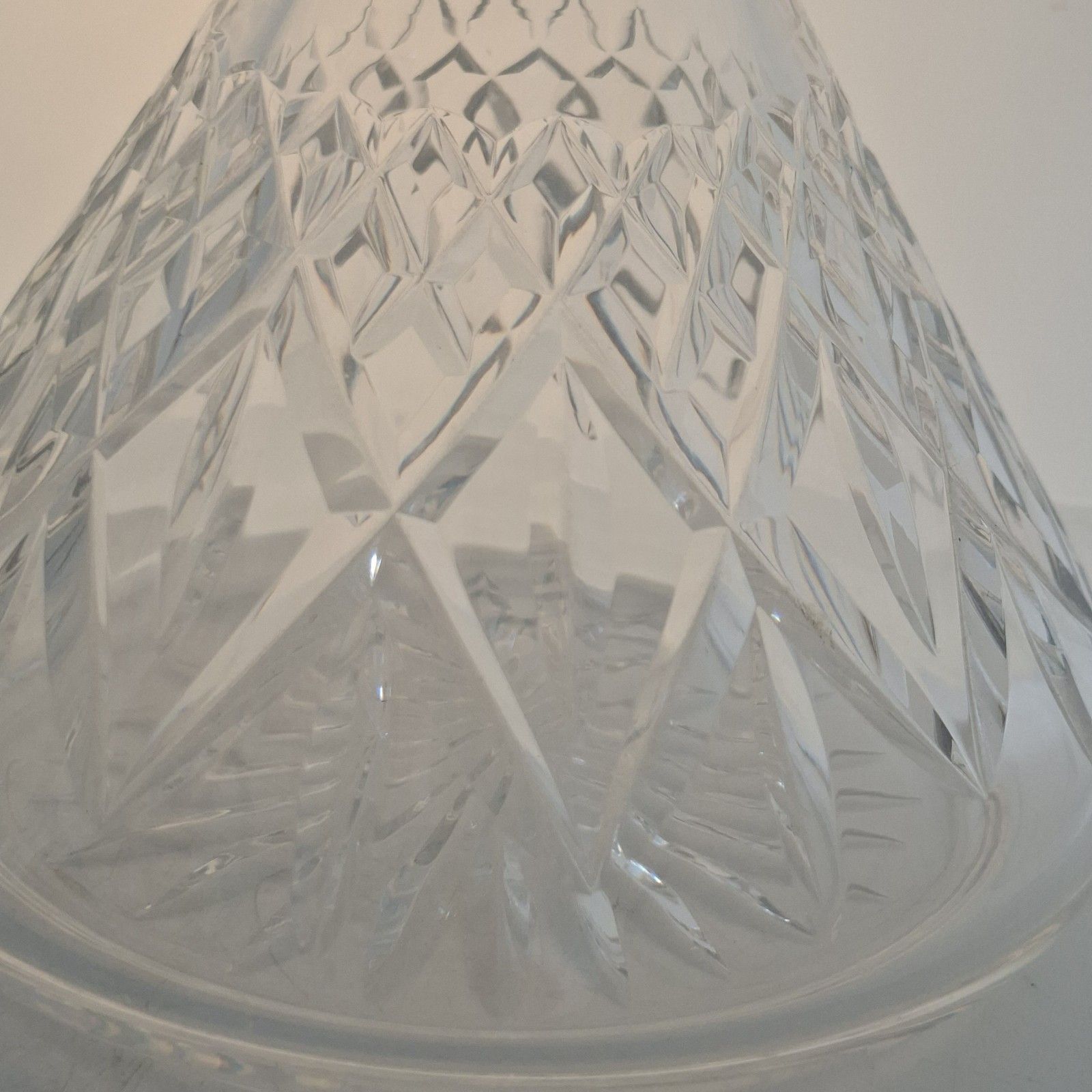 Home Decor Pair Of Stuart Crystal Decanters Conical Cut Glass Vintage photo
