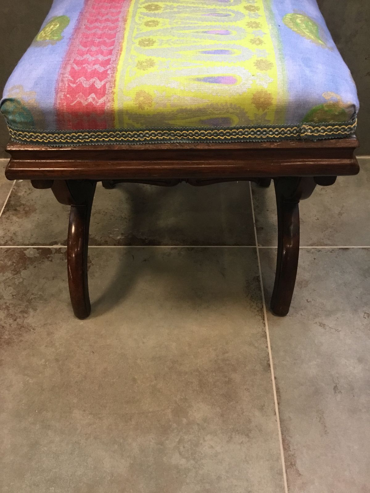 Antique Rosewood Footstool Seat photo 265.0