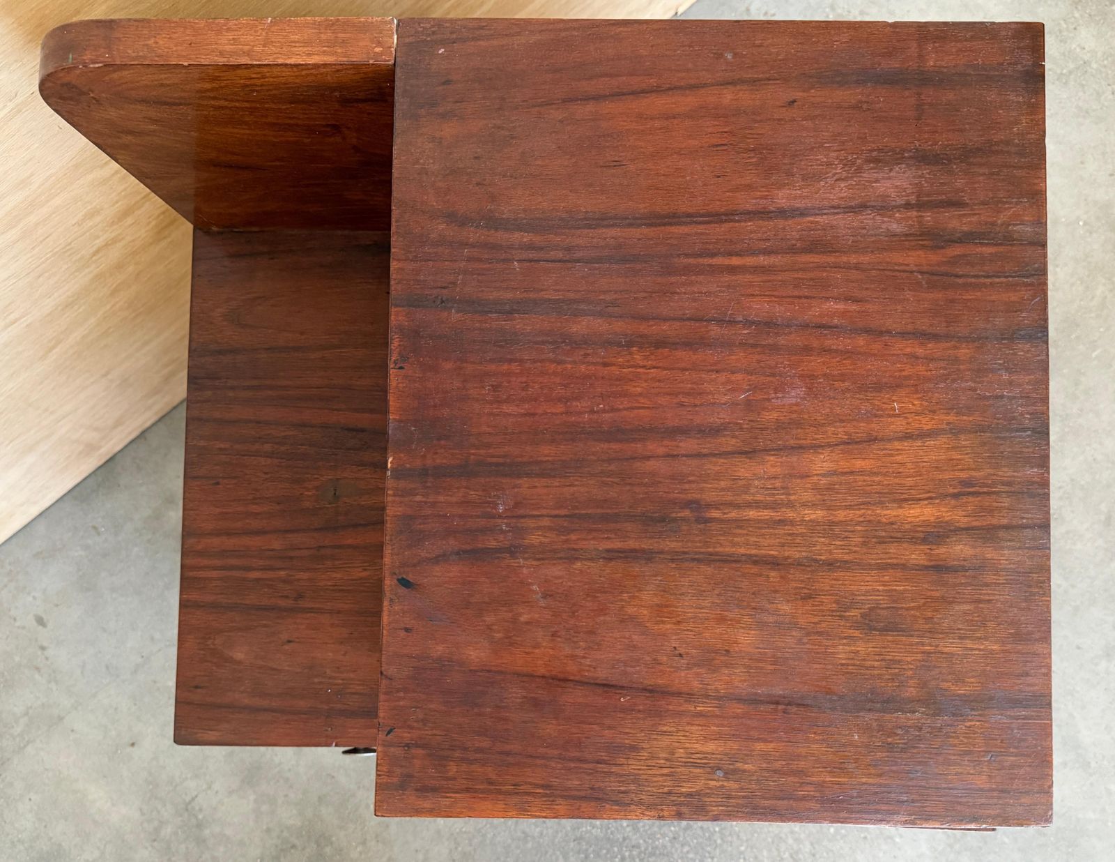photo for sale Pair Of Art Deco Bedside Cabinets In Mahogany Veneer
