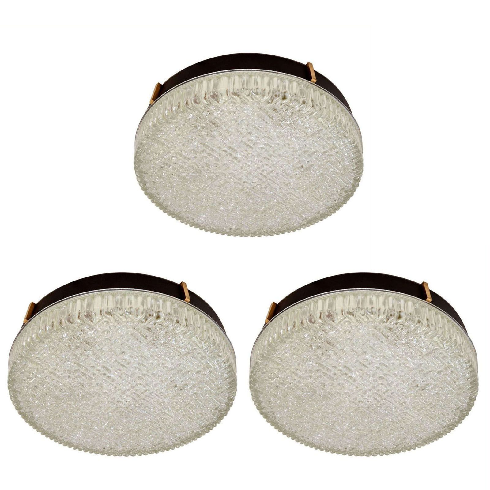 Large Flush Mount Glass Pendant Lights By N Leuchten photo vintage