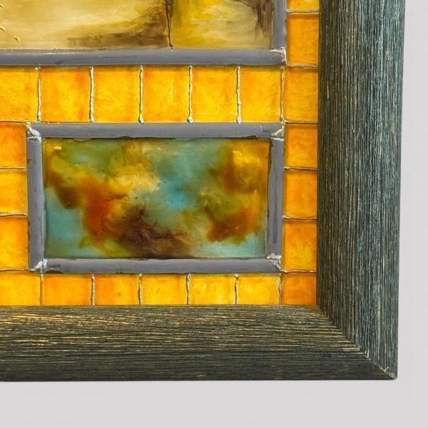 Decorative 20th Century Stained Glass Panel photo Art