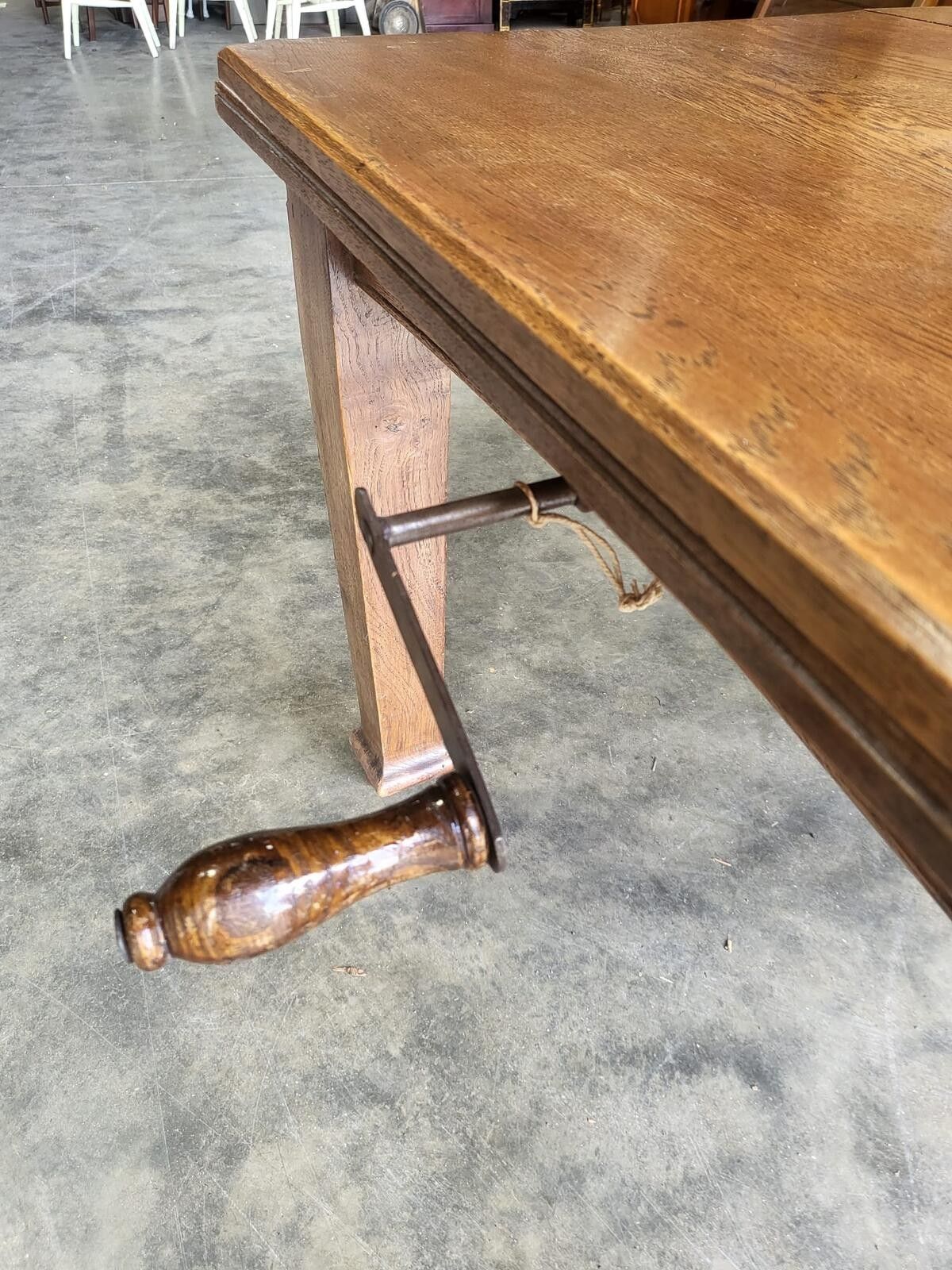 Antique Edwardian Oak Extending Dining Table Seat 8 photo 345.0