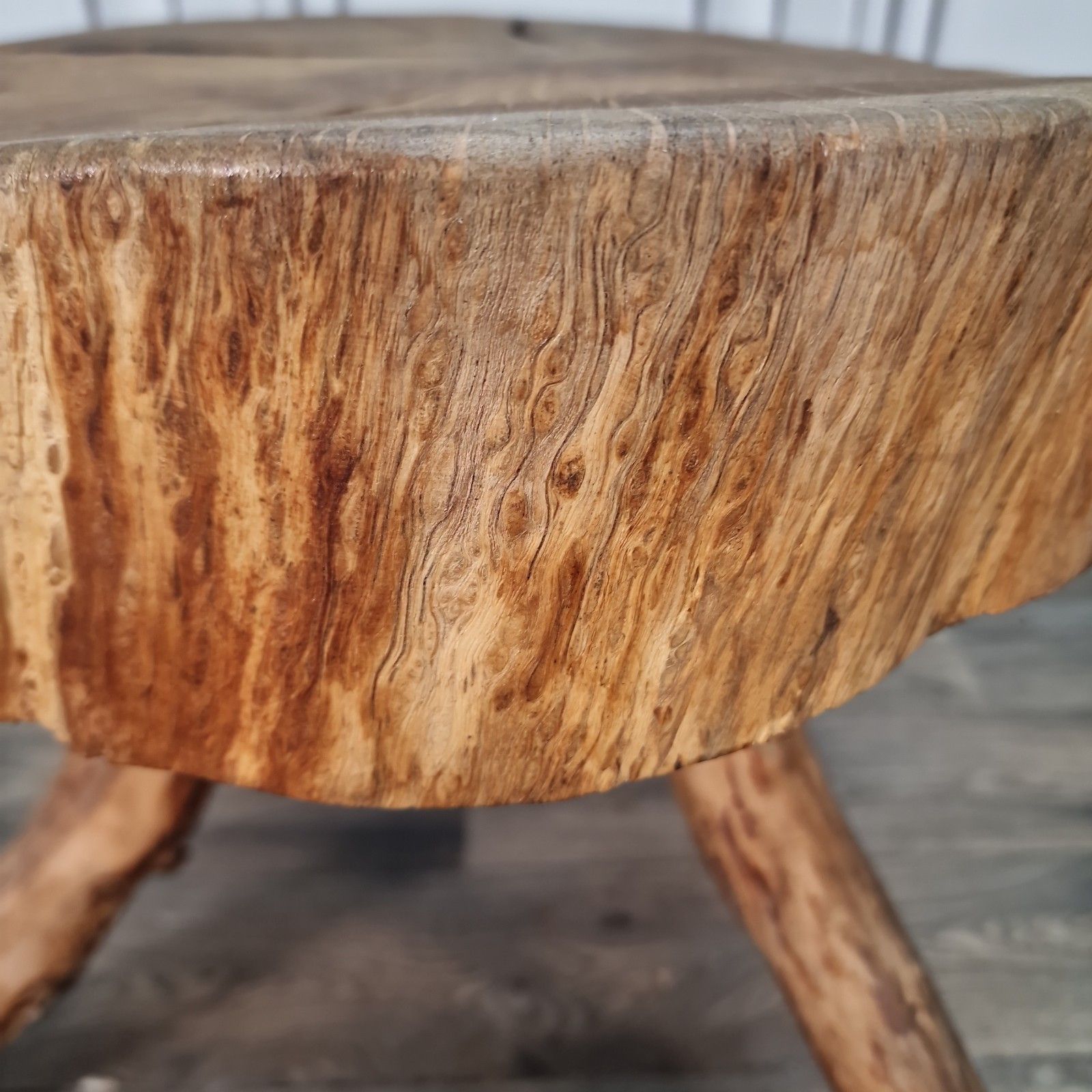 photo buy Rustic Tree Coffee Table Solid Hardwood Live Edge Trunk Root Branch Base Wood
