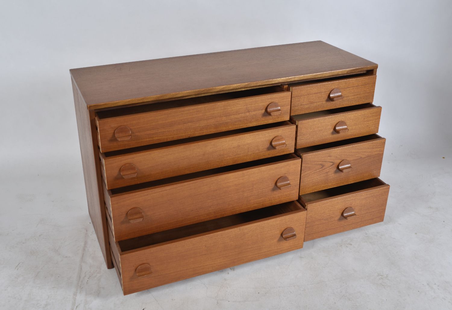 Midcentury 1960s Teak Chest Of Eight Drawers Stag Cantata Range By Ron Carter Uk photo 495.0