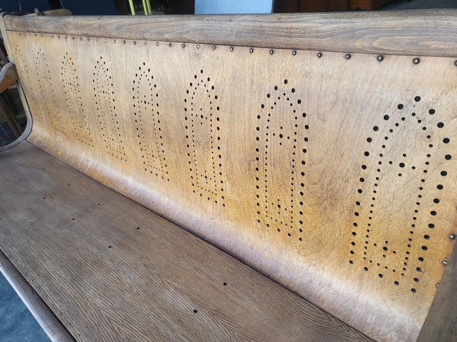 Antique Arts And Crafts Bentwood Church Pub Bench Seat photo Furniture
