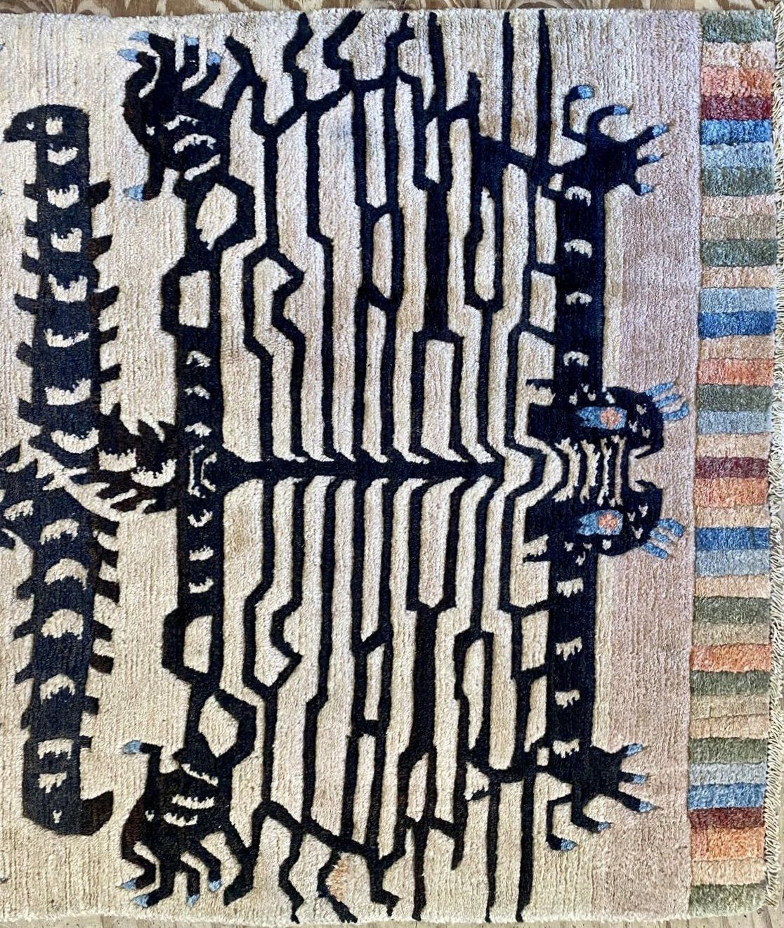 Vintage Mongolian Rug photo furniture