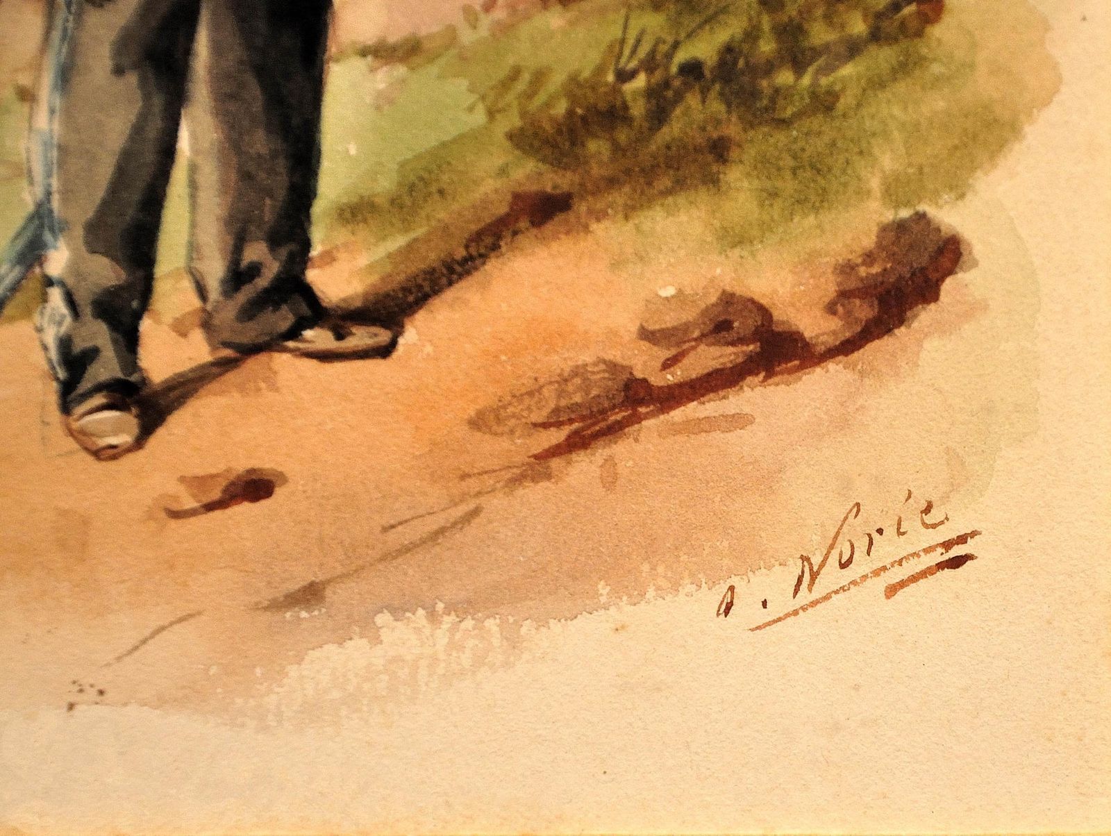 Orlando Norie 1832 To 1901. Scottish. Royal Canadian Horse Artillery Officer. Framed Victorian Military Uniform Watercolour Painting. photo for sale