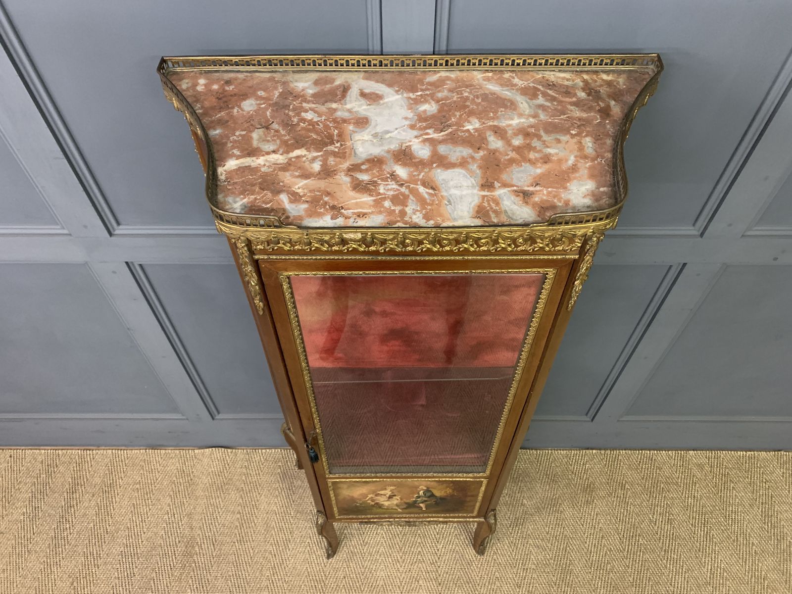 French Vernis Martin Mahogany Vitrine photo furniture