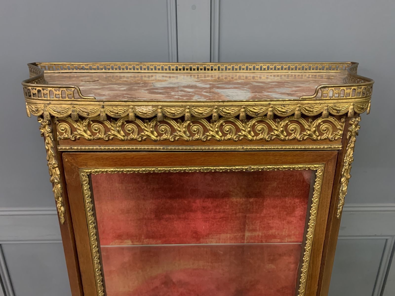 French Vernis Martin Mahogany Vitrine photo Furniture
