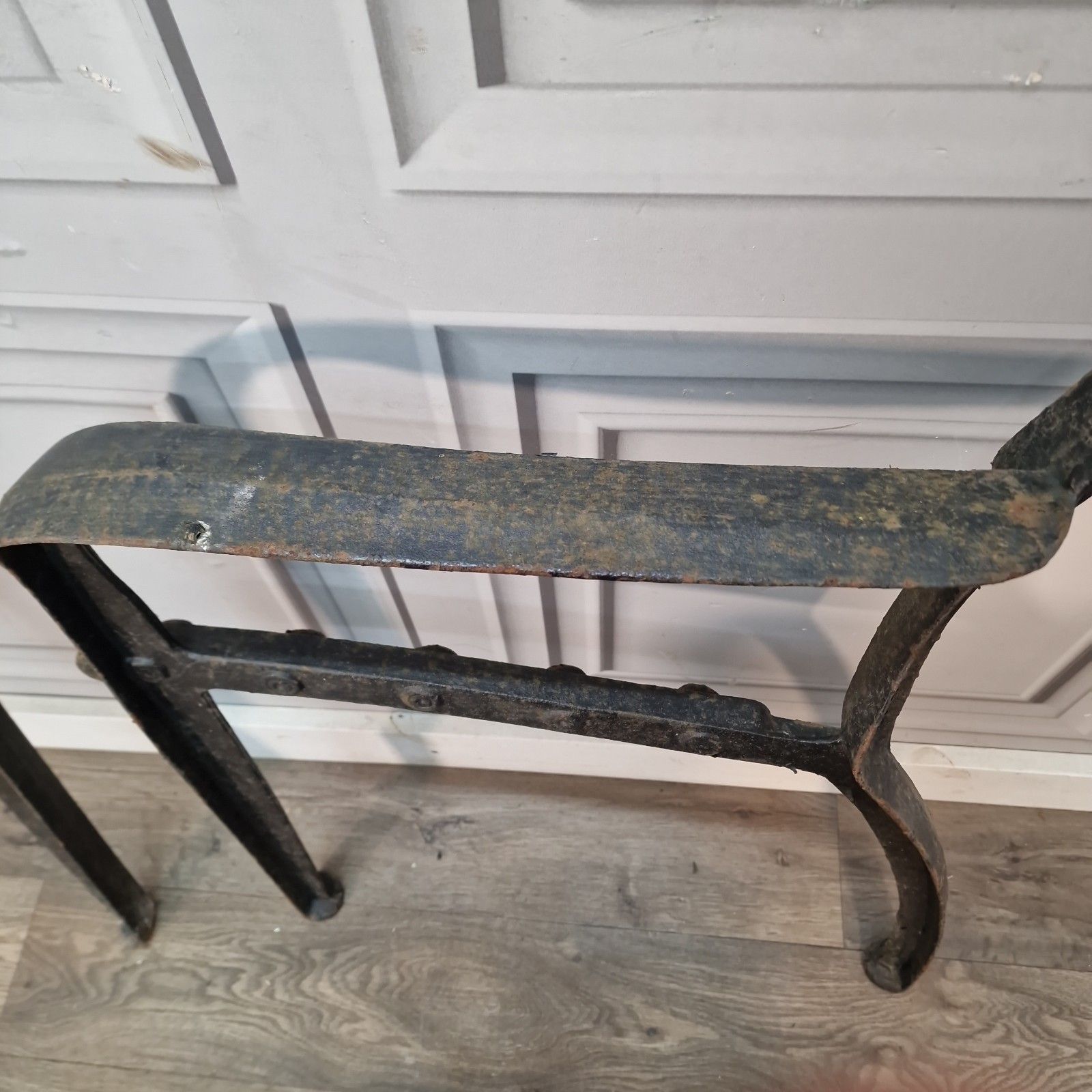 Pair Vintage Cast Iron Bench Ends Victorian Style Garden Seat Supports Frames photo buy