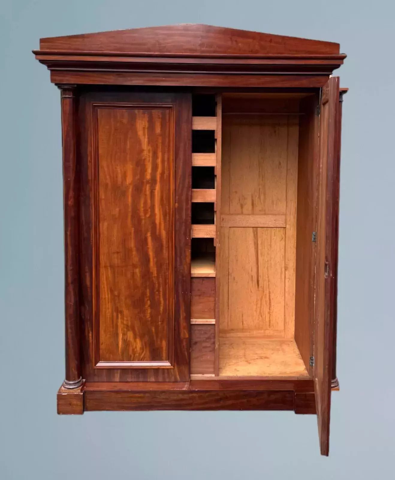 A Large Victorian Mahogany Two Door Wardrobe Of Exceptional Quality photo Furniture