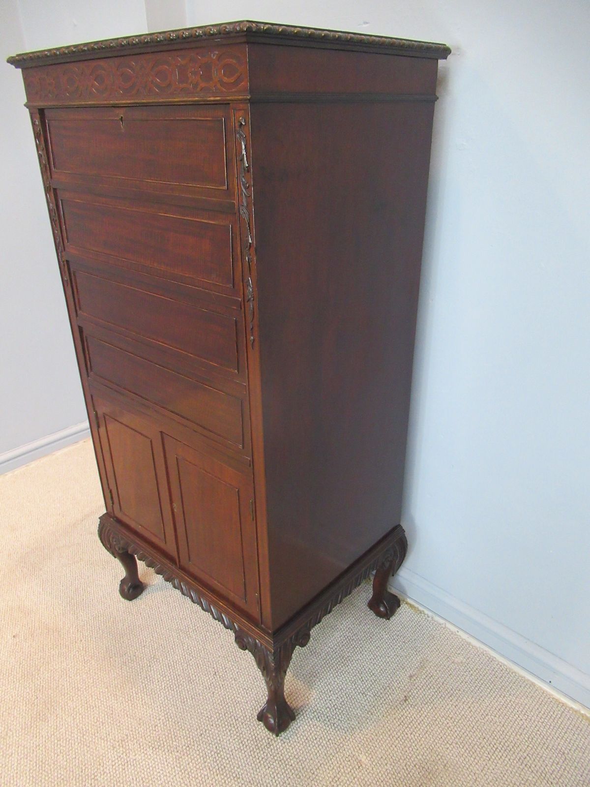 A 1920s   Mahogany  Music Or File Cabinet photo furniture