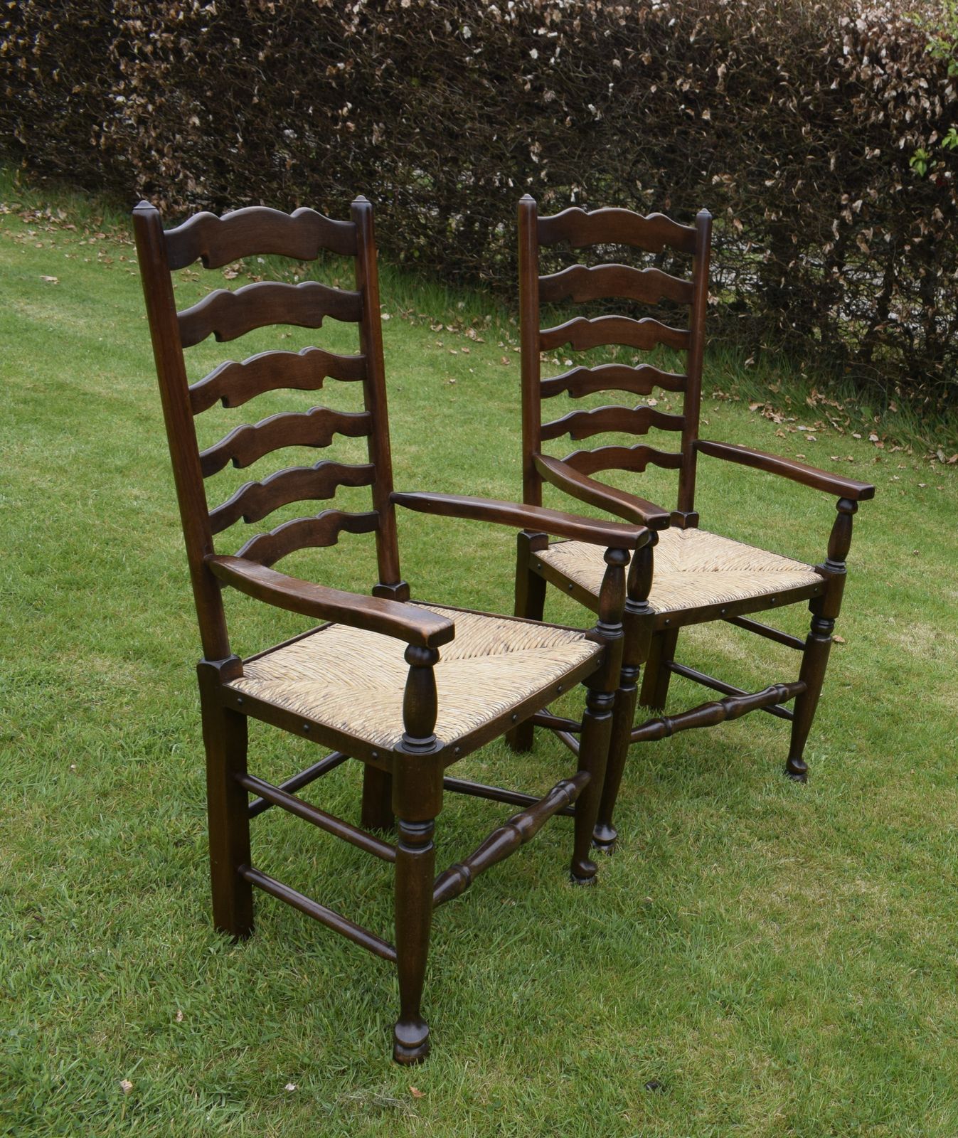 Pair Of Ladder Back Armchairs, 1900s photo furniture