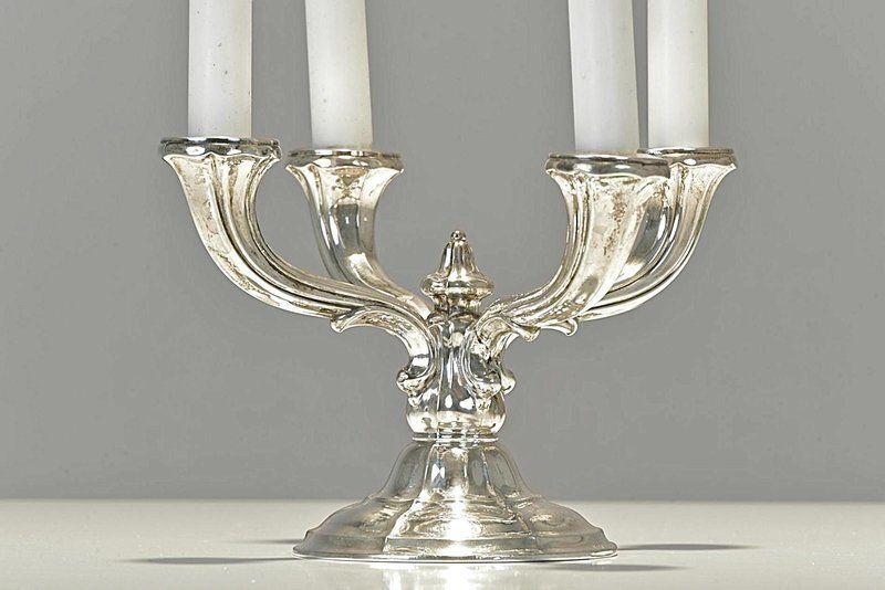 Silver 4 Armed Chandelier, Germany, 1935 photo 1024.0