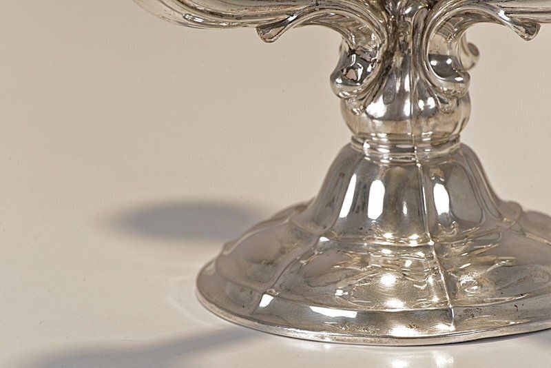Silver 4 Armed Chandelier, Germany, 1935 photo buy