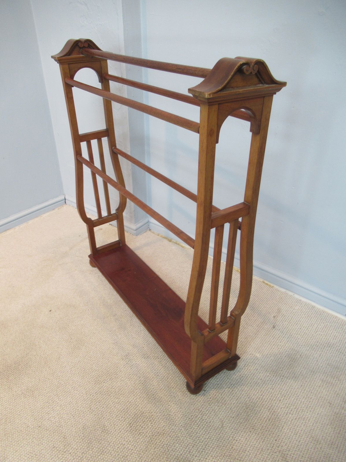 Victorian Walnut Towel Rail   1890s photo furniture