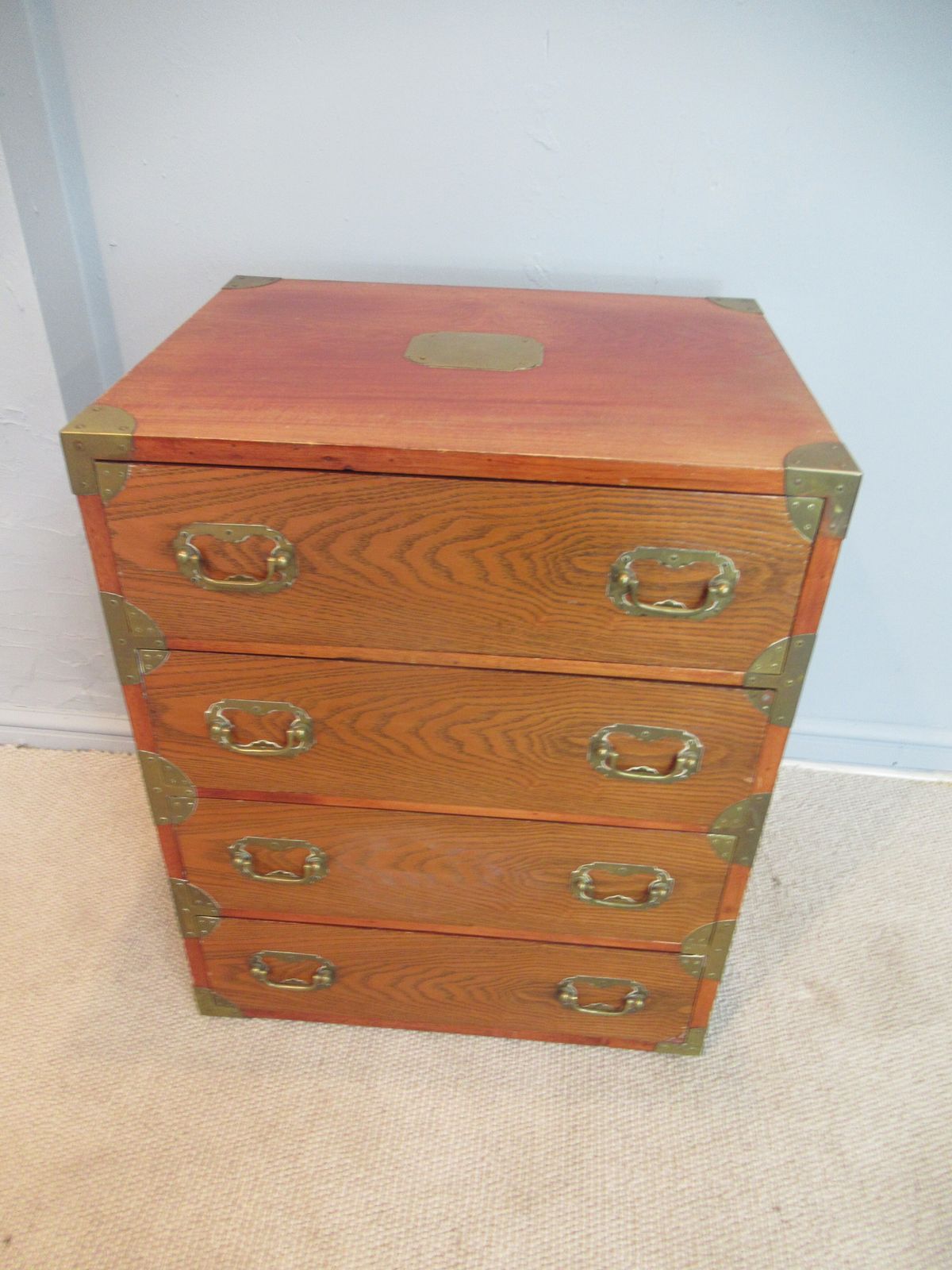 A     Small  Brass Mounted Chest Of Drawers photo for sale
