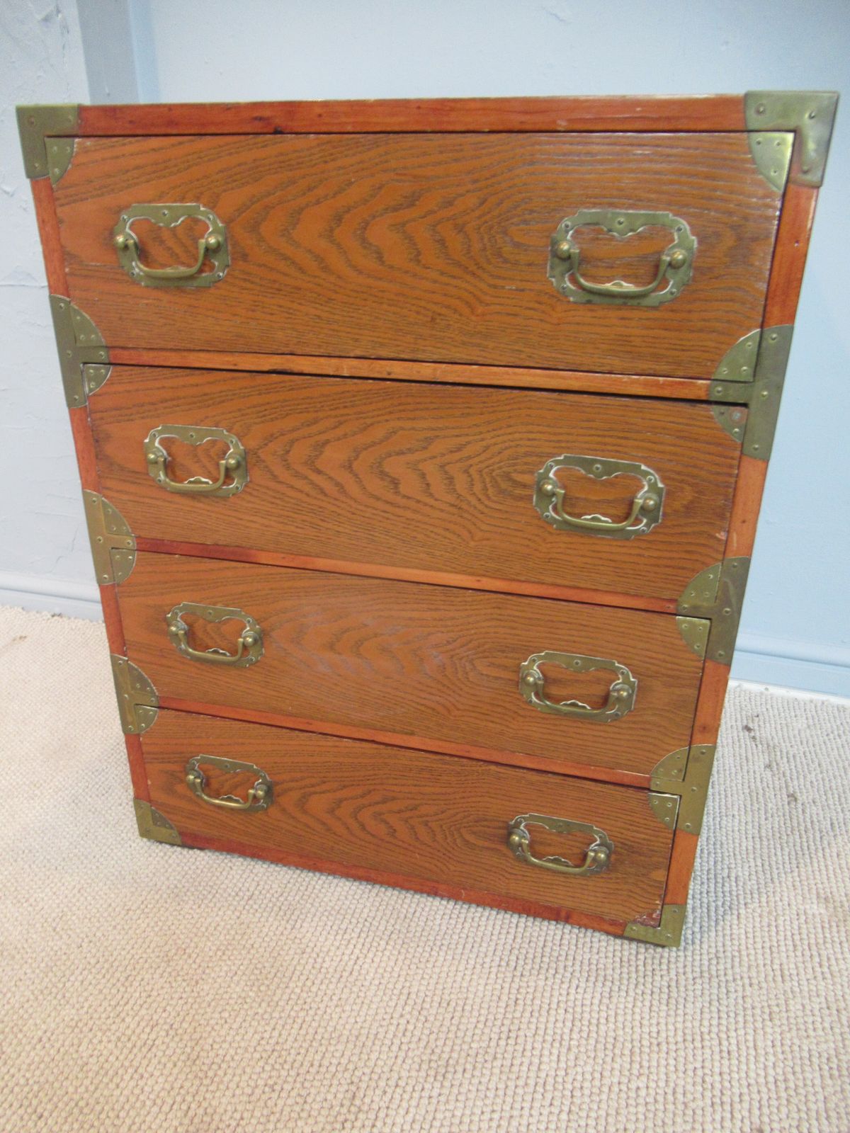 A     Small  Brass Mounted Chest Of Drawers photo Furniture