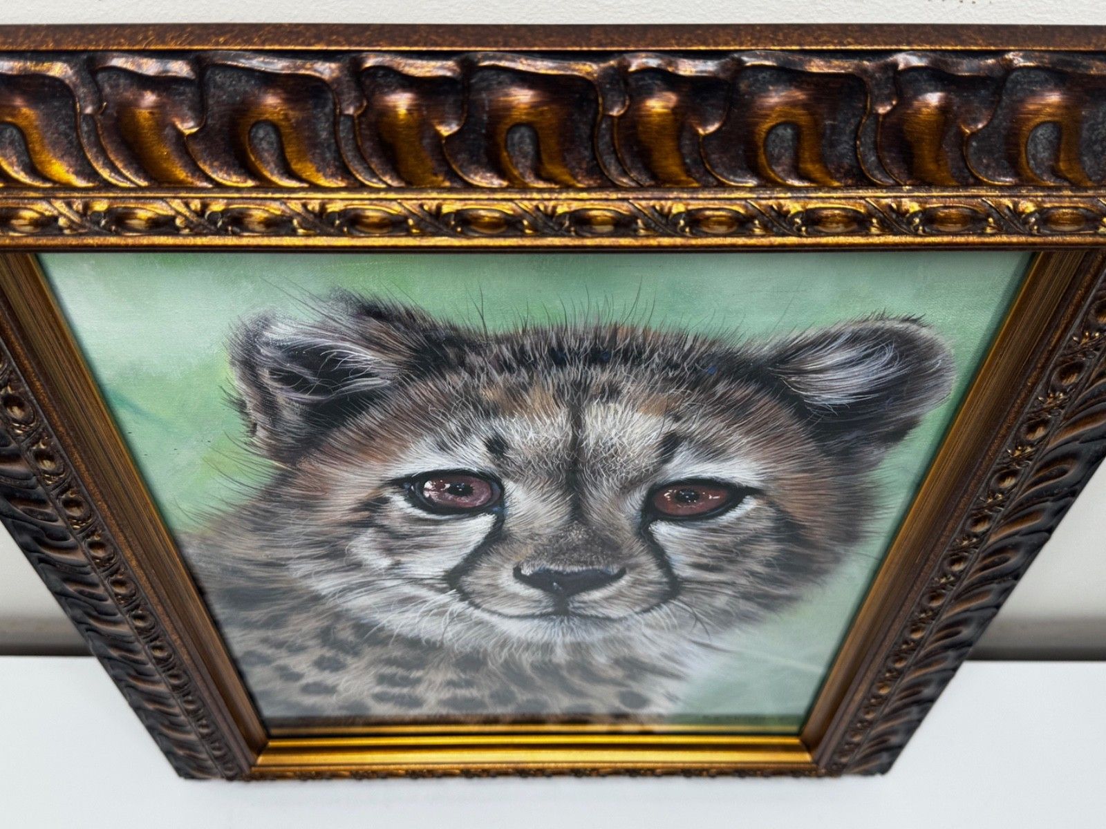 Olieverfschilderij Cheetah Cub Innocence Of The Wild Gesigneerd Door Pip Mcgarry photo 12500.0