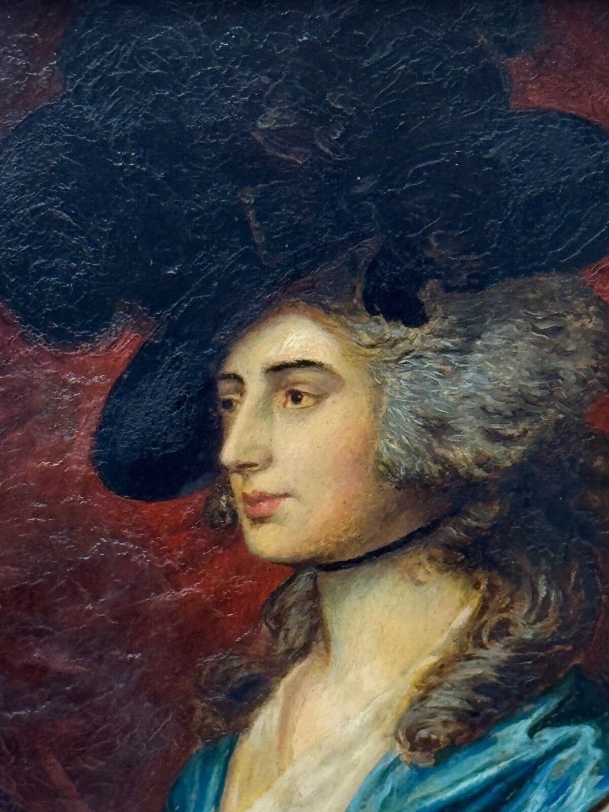 photo for sale Olieverf portret 19e eeuw Welshe actrice Sarah Siddons née Kemble naar Thomas Gainsborough