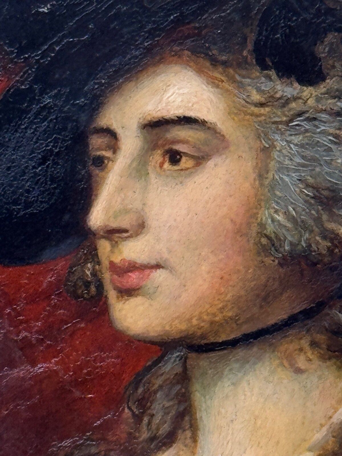 12500.0 19th Century Oil Portrait Welsh Actress Sarah Siddons Née Kemble After Thomas Gainsborough photo