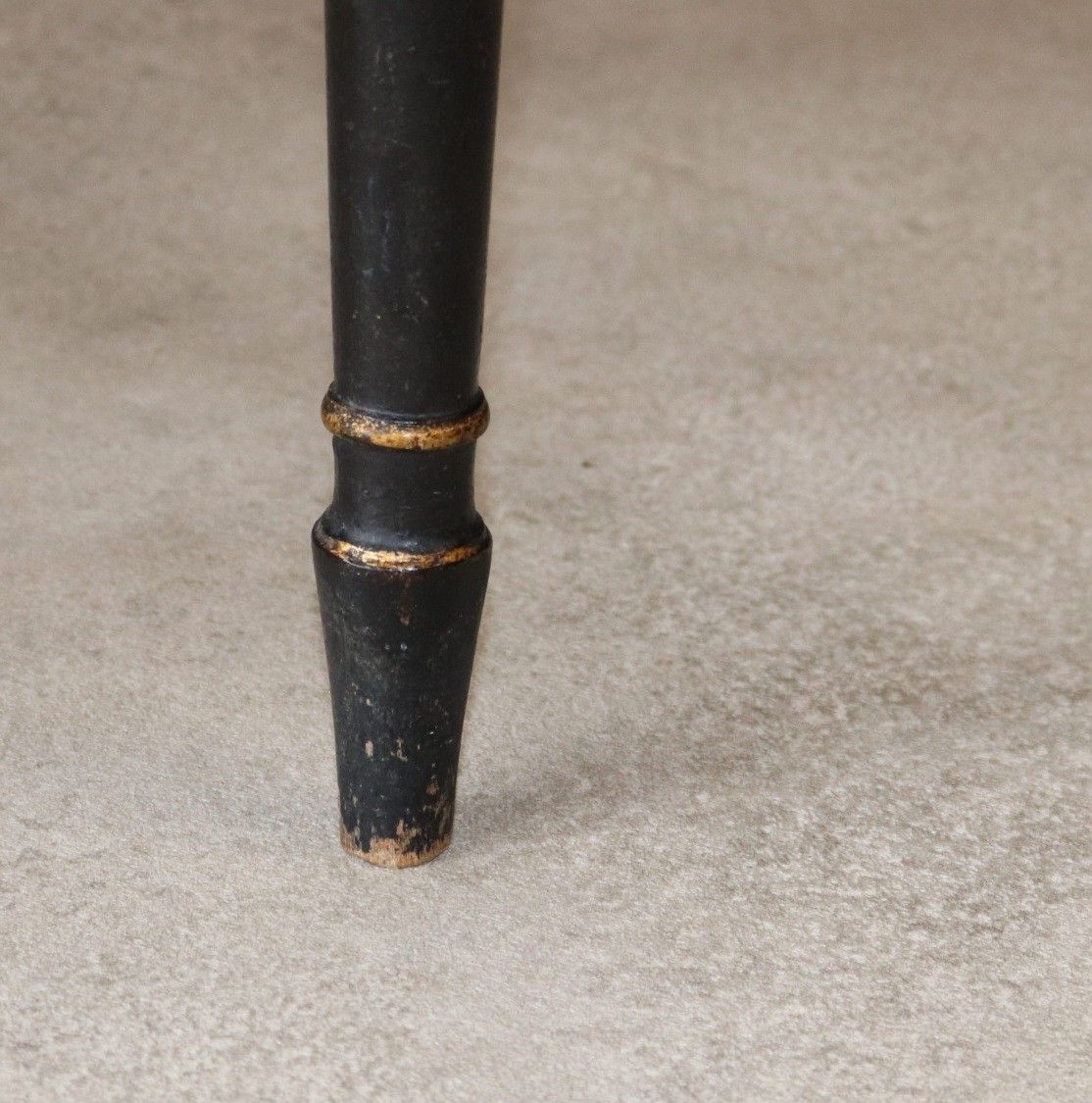 Antique Regency Ebonised Parcel Gilt Painted Elbow Chair Cane Seat Armchair photo vintage