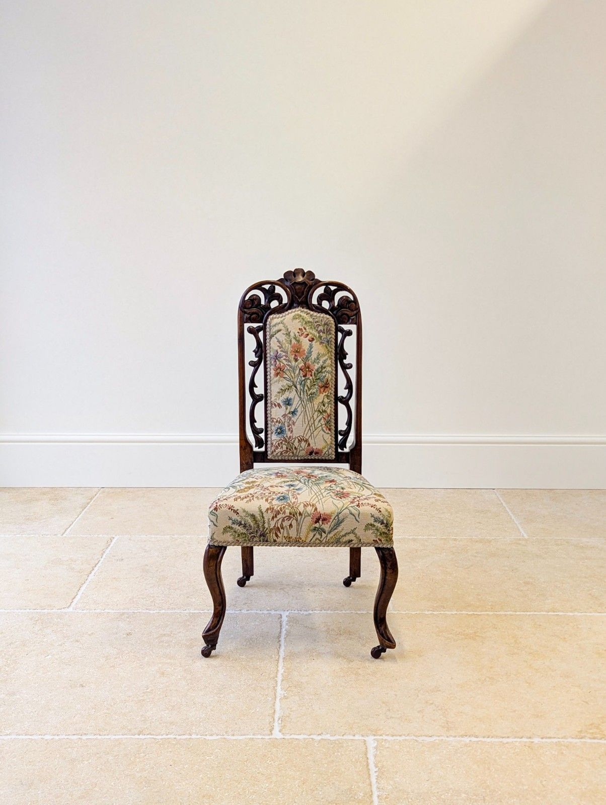 photo for sale Antique Victorian Walnut Salon Chair C.1880