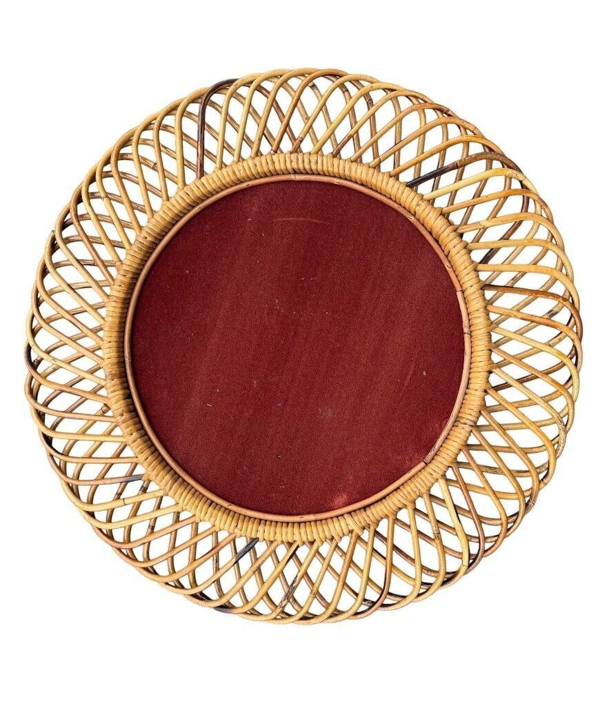 photo furniture An Italian 1970s Circular Woven Bamboo Mirror By Franco Albini For Bonacina