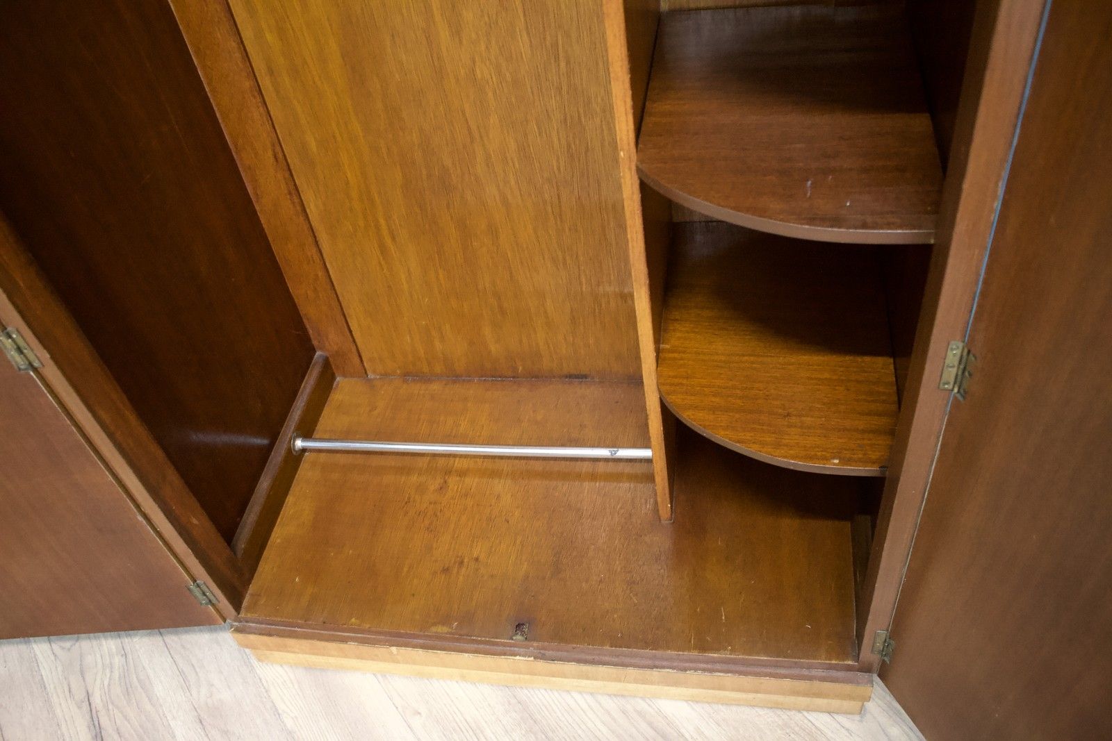 Vintage Art Deco Walnut Compactum Compact Wardrobe, 1930s #1793 photo vinterior
