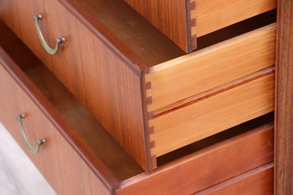 Meredew Mid Century Teak Tallboy photo vintage