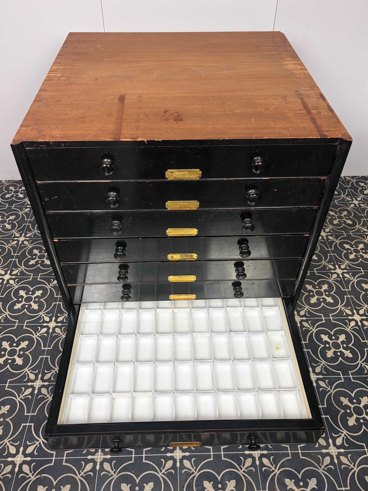 photo furniture Antique Victorian Museum Specimen Collector Cabinet